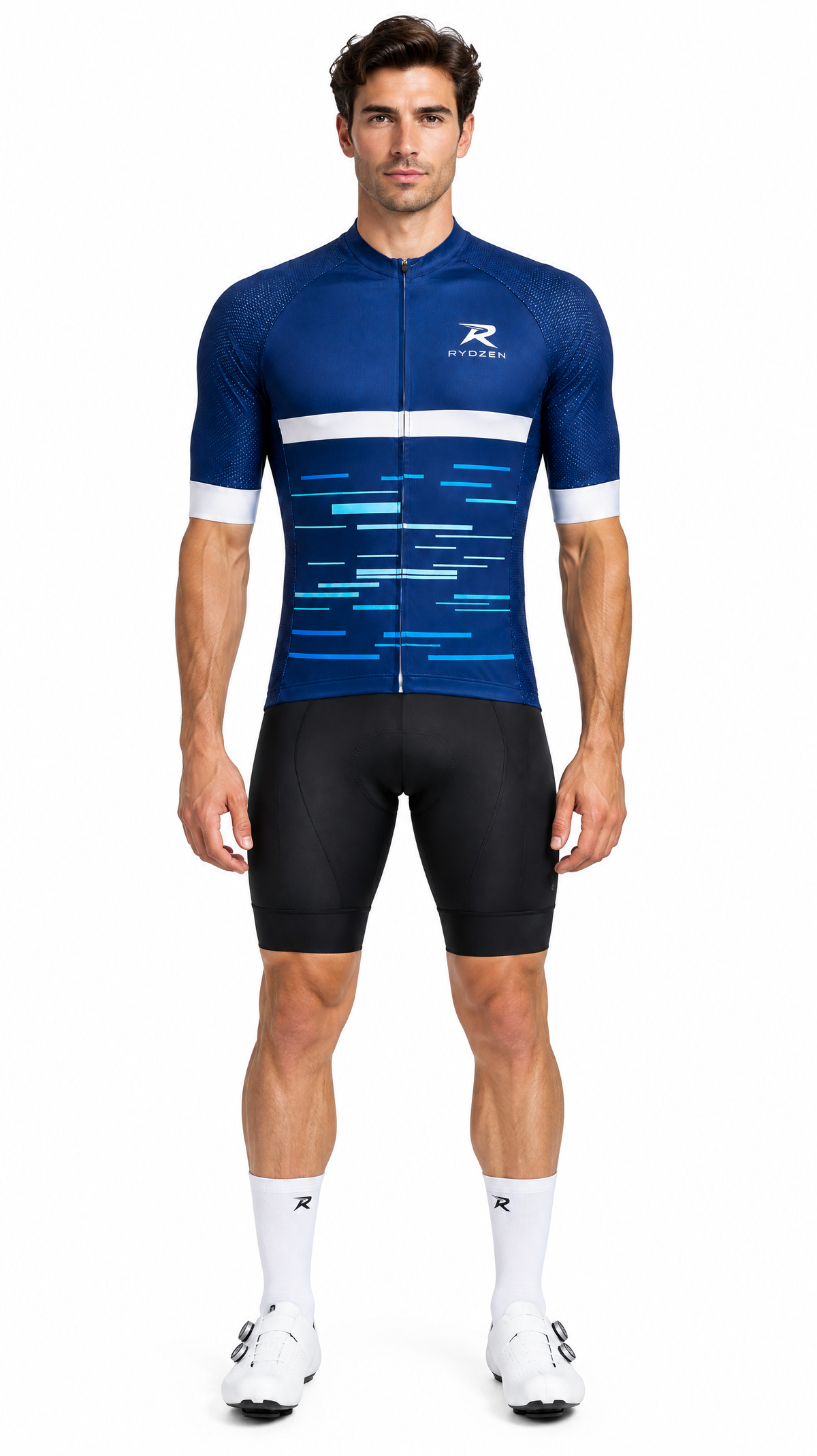 Maillot Cyclisme Homme Bleu marine RYDZEN Rydzen