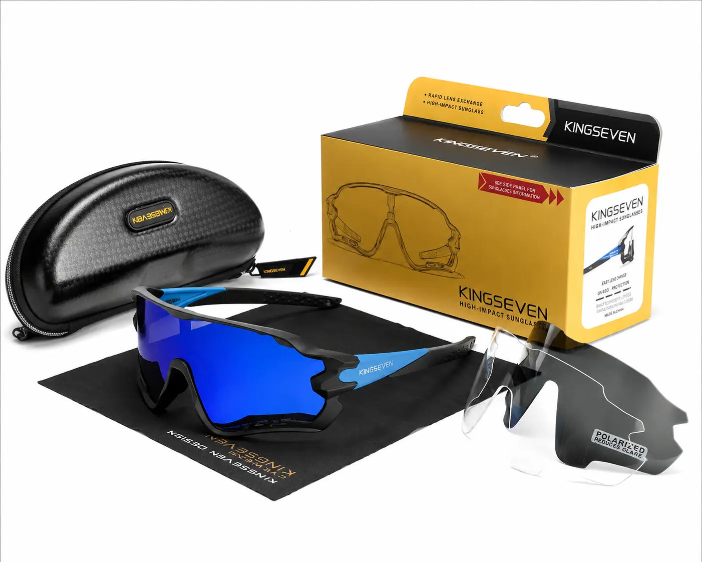 Lunettes de soleil sport KINGSEVEN LS911 - Verres polarisées UV400 Rydzen