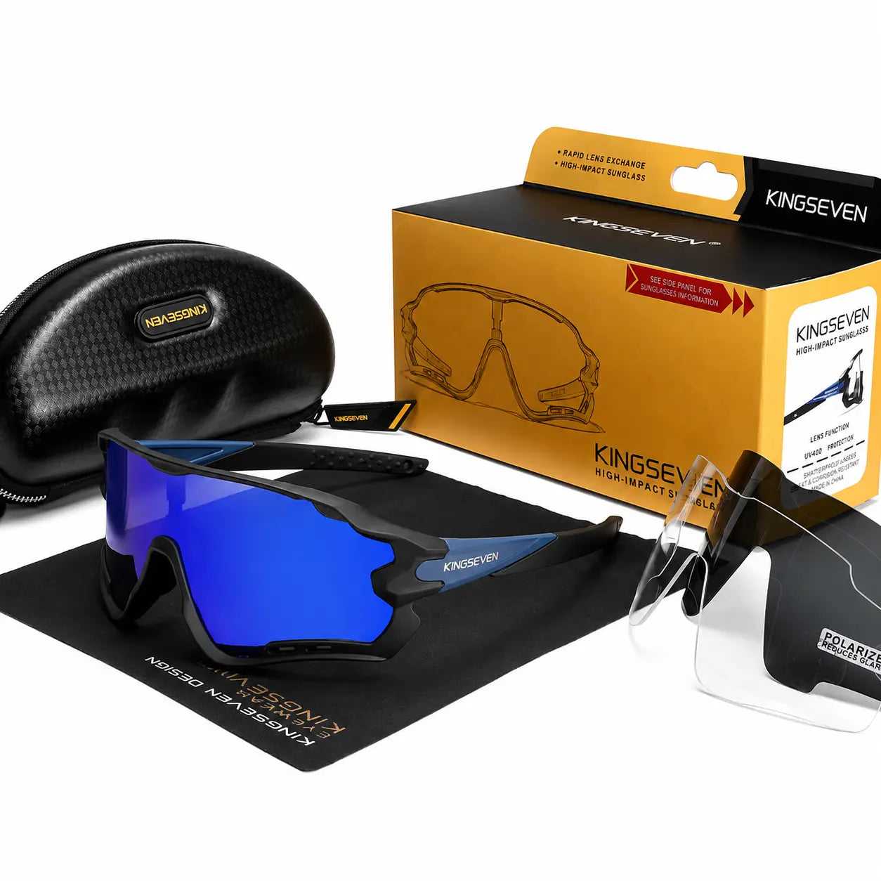 Lunettes de soleil sport KINGSEVEN LS911 - Verres polarisées UV400 Rydzen