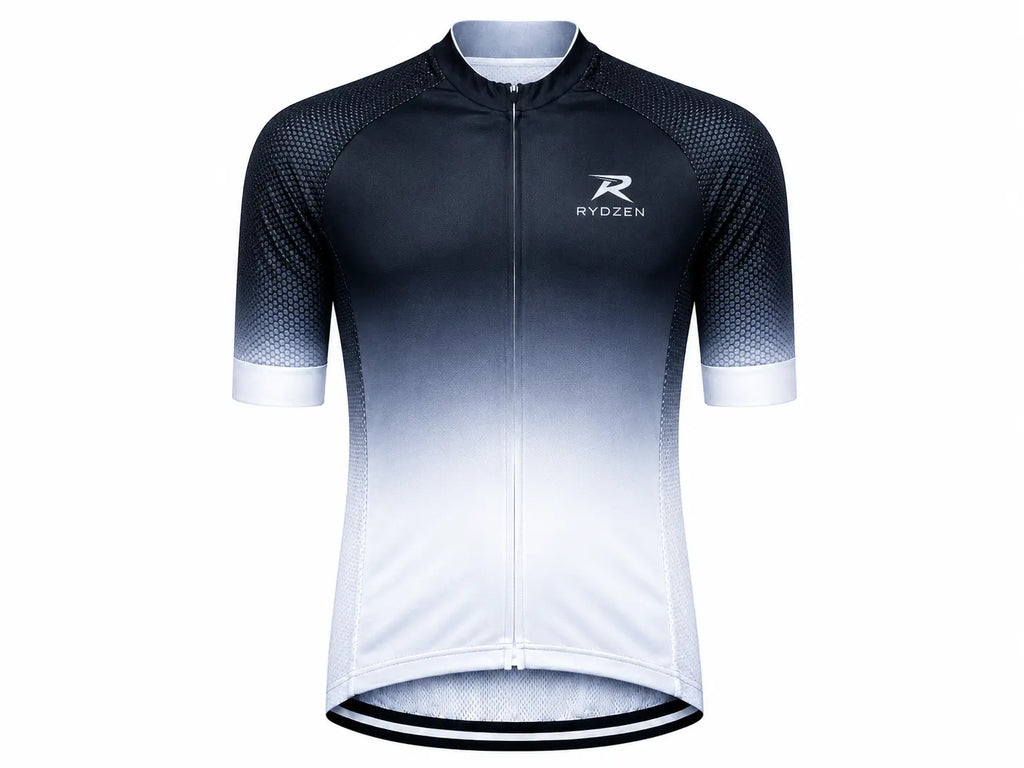 Maillot Cyclisme Homme Noir/Blanc Rydzen Rydzen