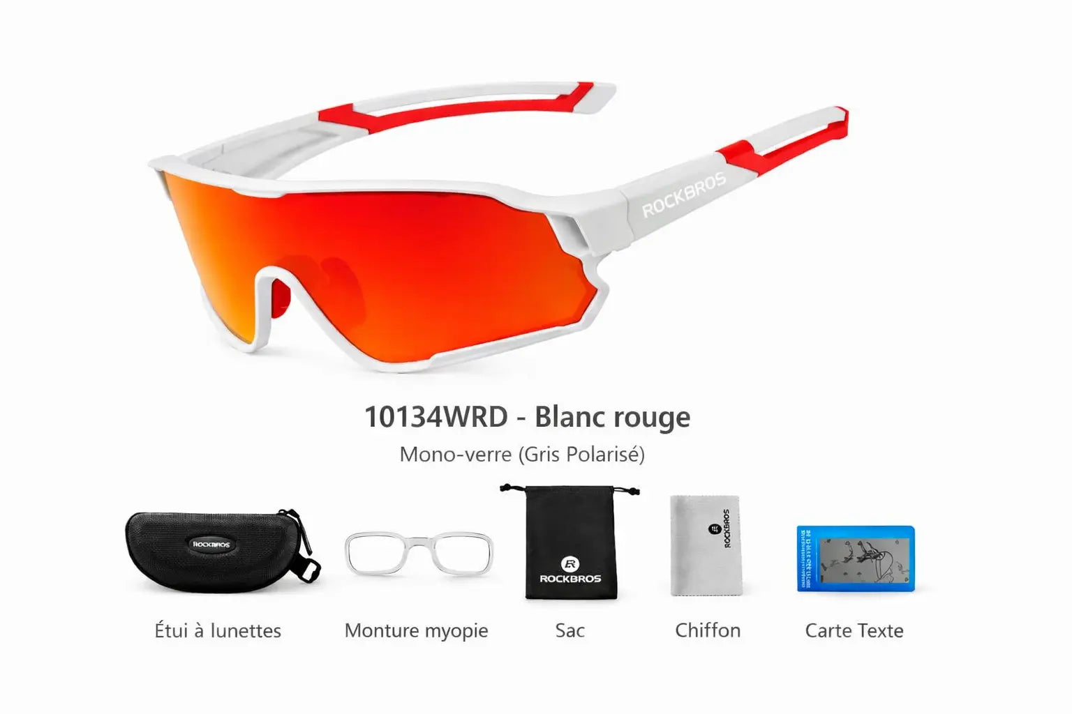 Lunettes de cyclisme ROCKBROS SP179 - Verres polarisés UV400 Rydzen