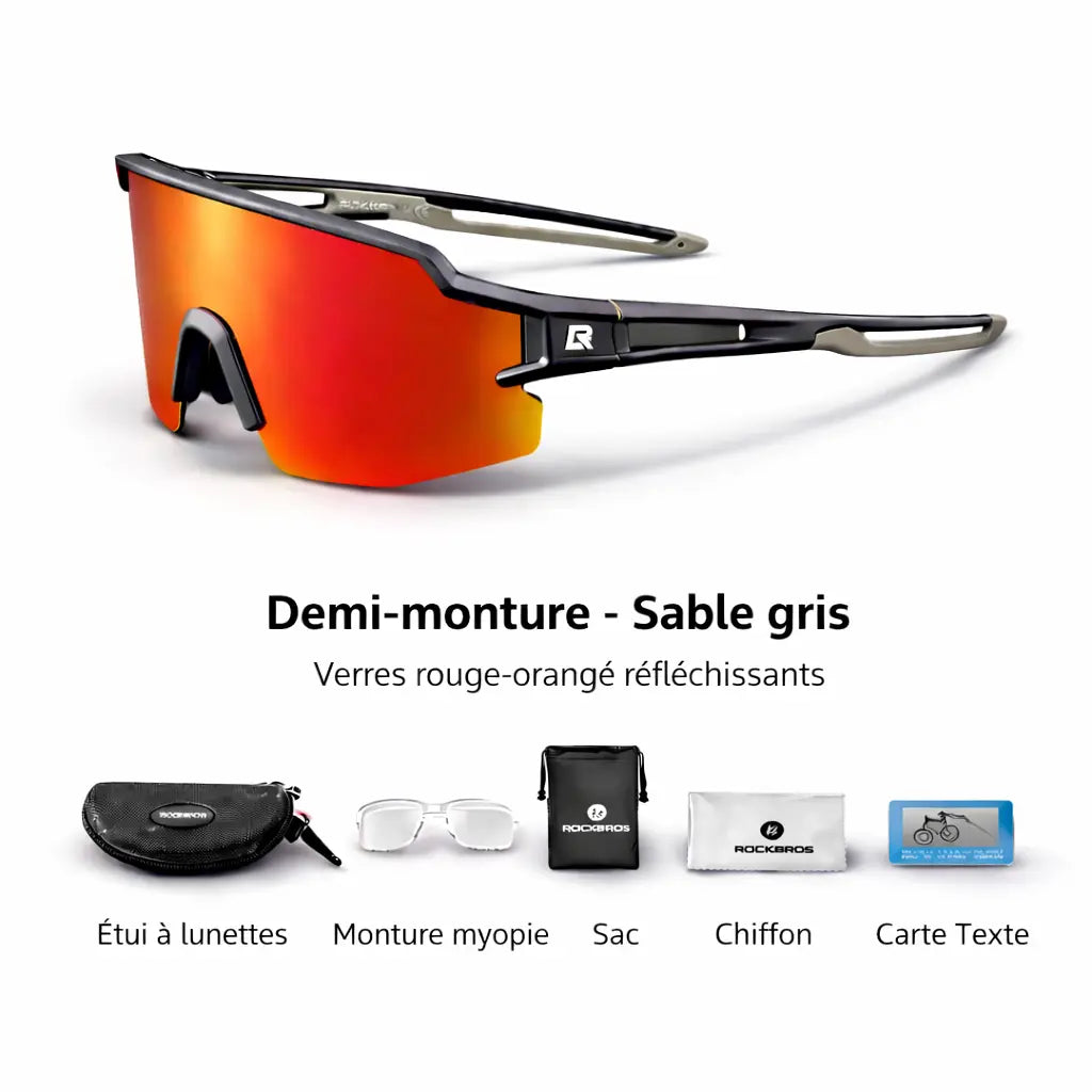 Lunettes de sport ROCKBROS SP204 - Verres polarisés UV400 Rydzen
