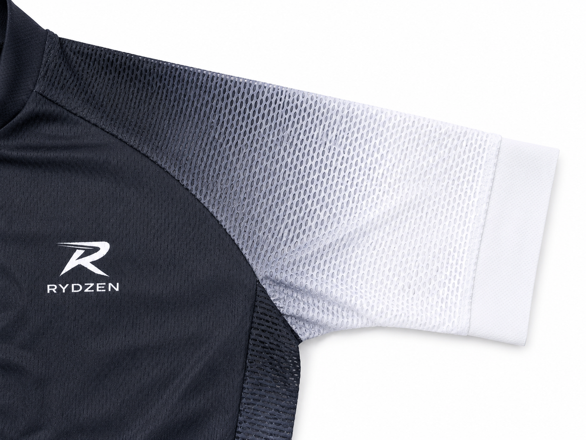 Maillot Cyclisme Homme Noir/Blanc RYDZEN Rydzen