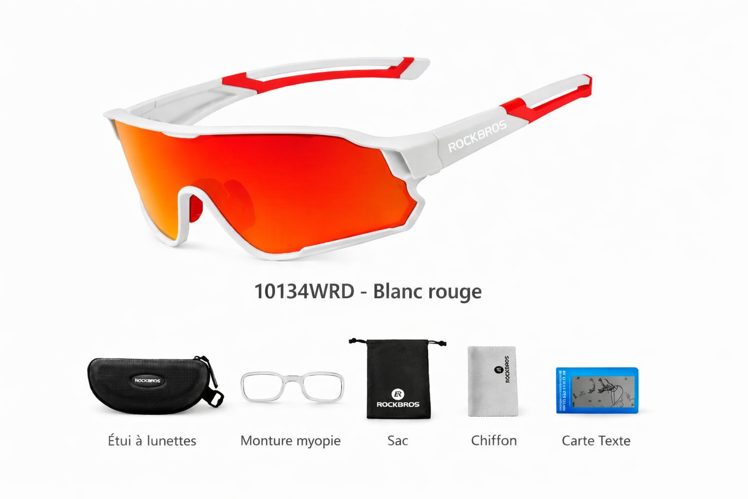 Lunettes de sport ROCKBROS SP179 - Verres polarisés UV400 Rydzen