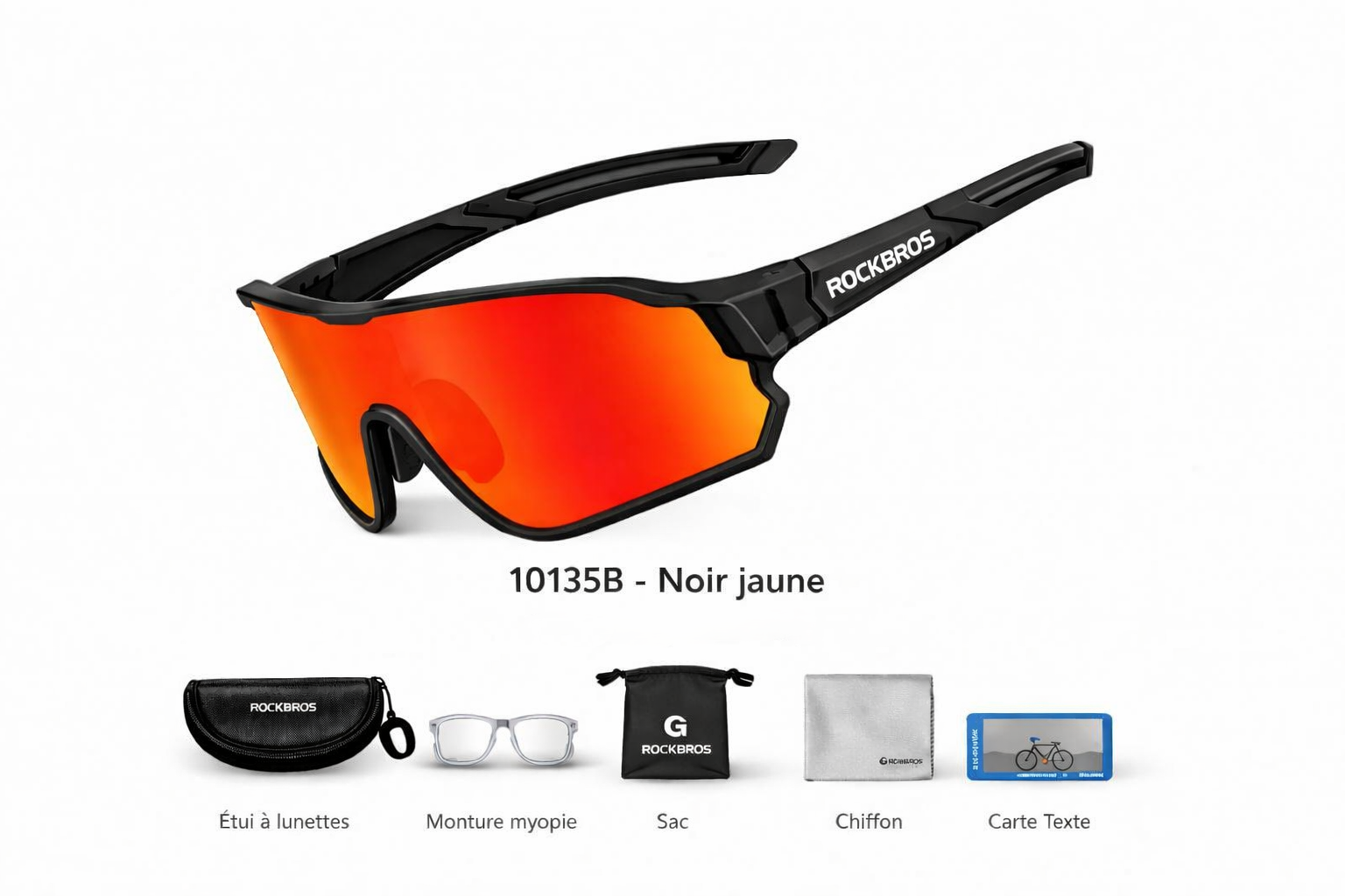 Lunettes de sport ROCKBROS SP179 - Verres polarisés UV400 Rydzen